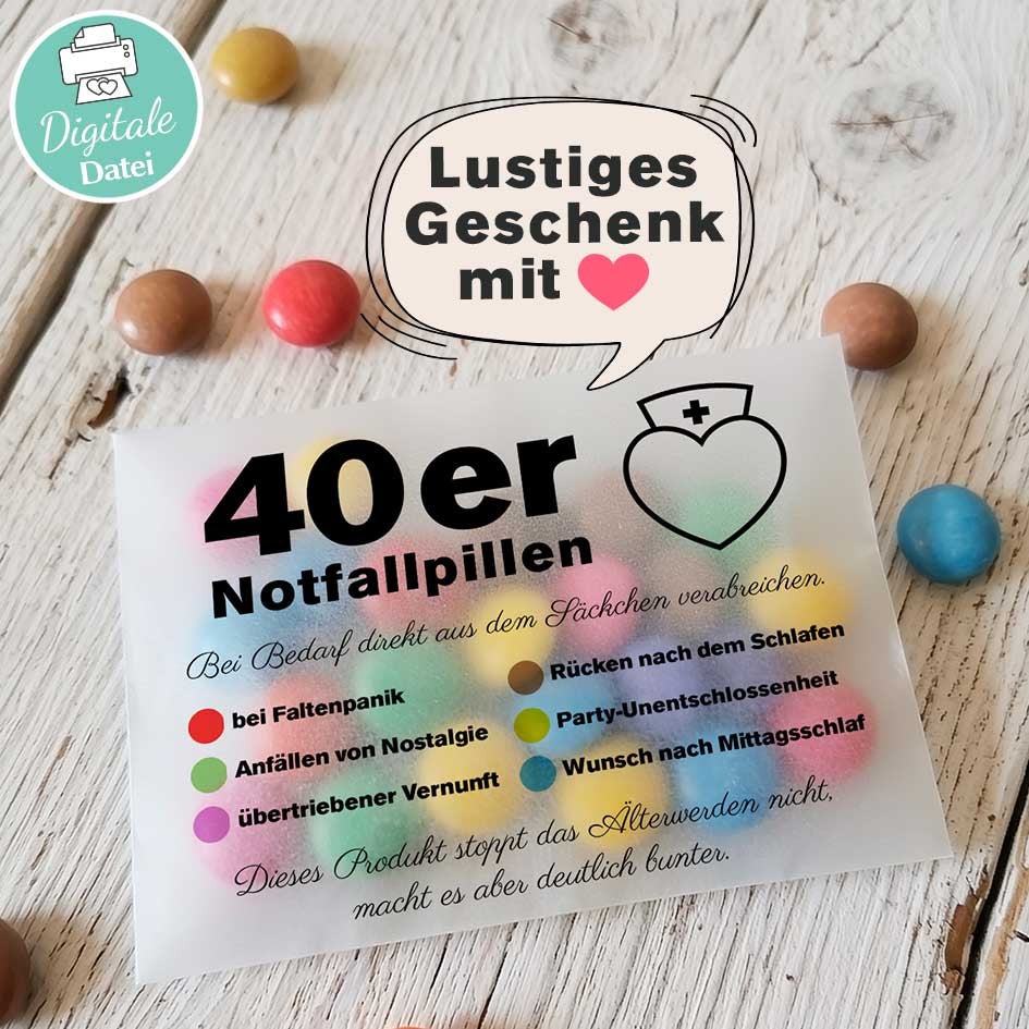 Lustiges Geschenk zum 40. Herzensprojekt Manufaktur