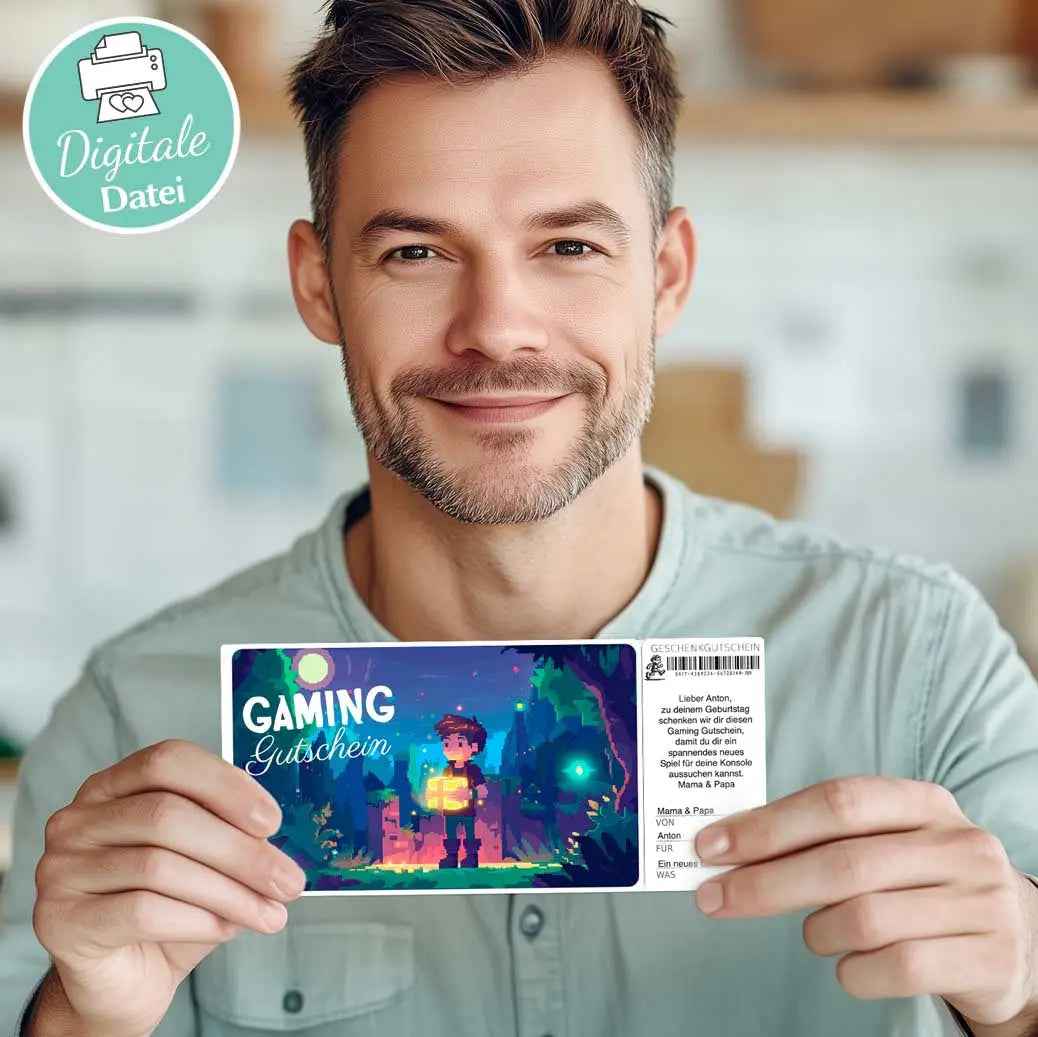 Gaming Gutschein Vorlage