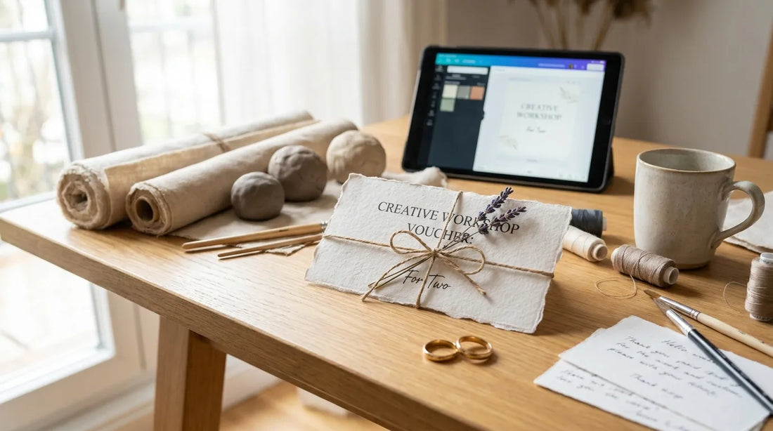 Wie man Gutscheine selbst gestaltet für kreative Workshops – Malen, Töpfern & Nähen