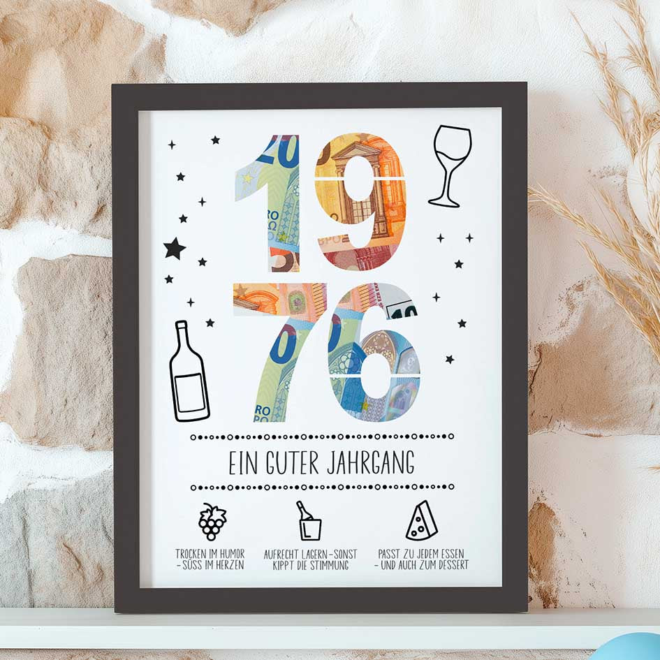 Geburtstag Jahrgang 1976 im Rahmen merchOne