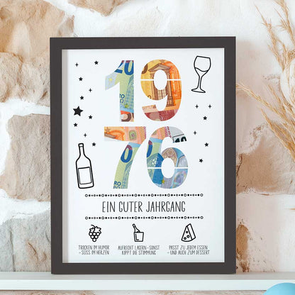 Geburtstag Jahrgang 1976 im Rahmen merchOne