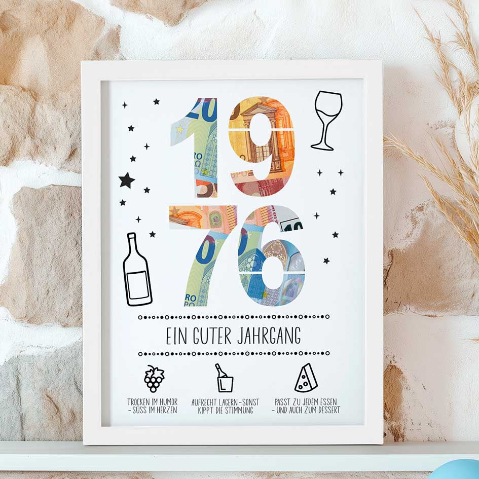 Geburtstag Jahrgang 1976 im Rahmen merchOne