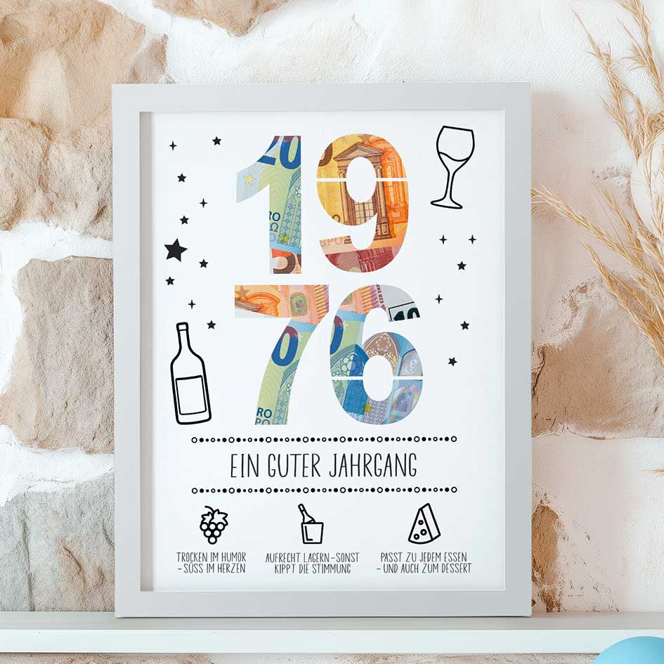 Geburtstag Jahrgang 1976 im Rahmen merchOne