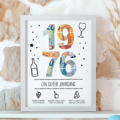 Geburtstag Jahrgang 1976 im Rahmen merchOne