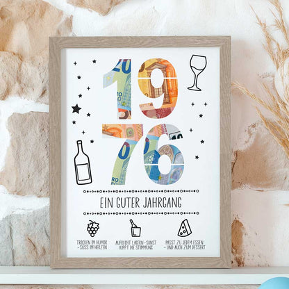 Geburtstag Jahrgang 1976 im Rahmen merchOne