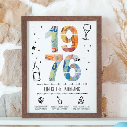Geburtstag Jahrgang 1976 im Rahmen merchOne