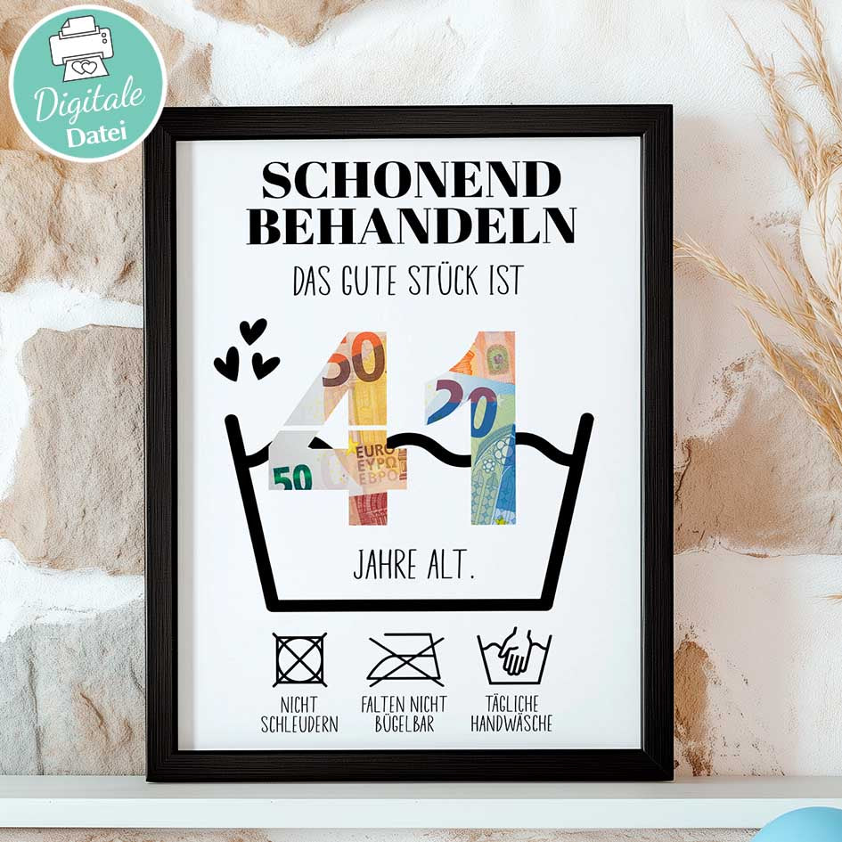 Geldgeschenk zum 41. Geburtstag Herzensprojekt Manufaktur