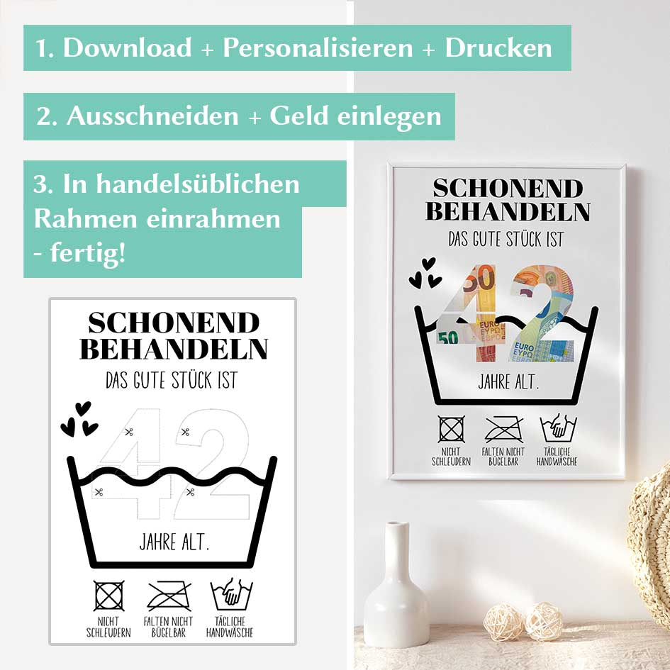 Geldgeschenk zum 42. Geburtstag Herzensprojekt Manufaktur