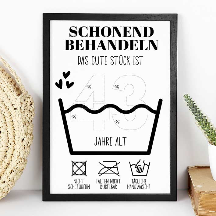 Geldgeschenk 43. Geburtstag im Rahmen merchOne
