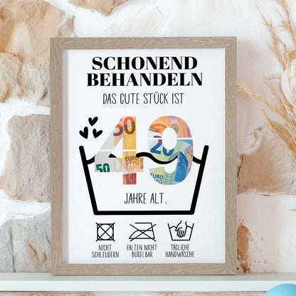 Geldgeschenk 49. Geburtstag im Rahmen merchOne