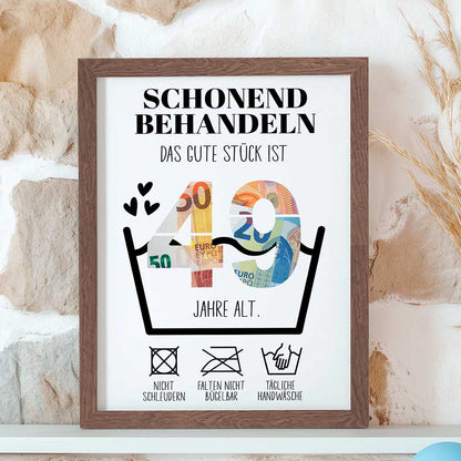Geldgeschenk 49. Geburtstag im Rahmen merchOne