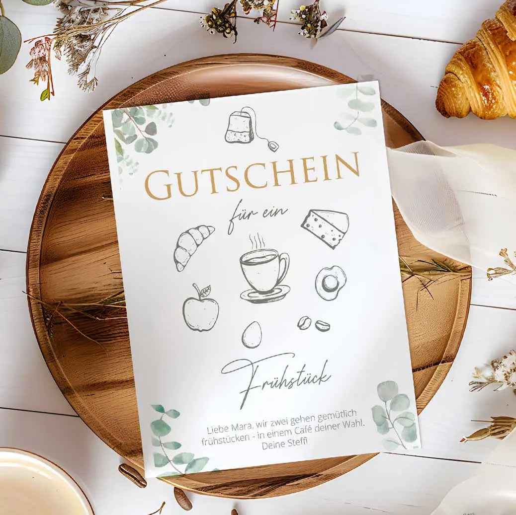 Gutschein gemeinsames Frühstück