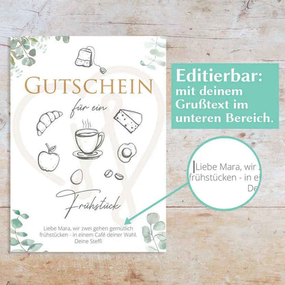 Gutschein gemeinsames Frühstück