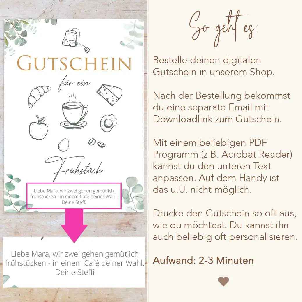 Gutschein gemeinsames Frühstück