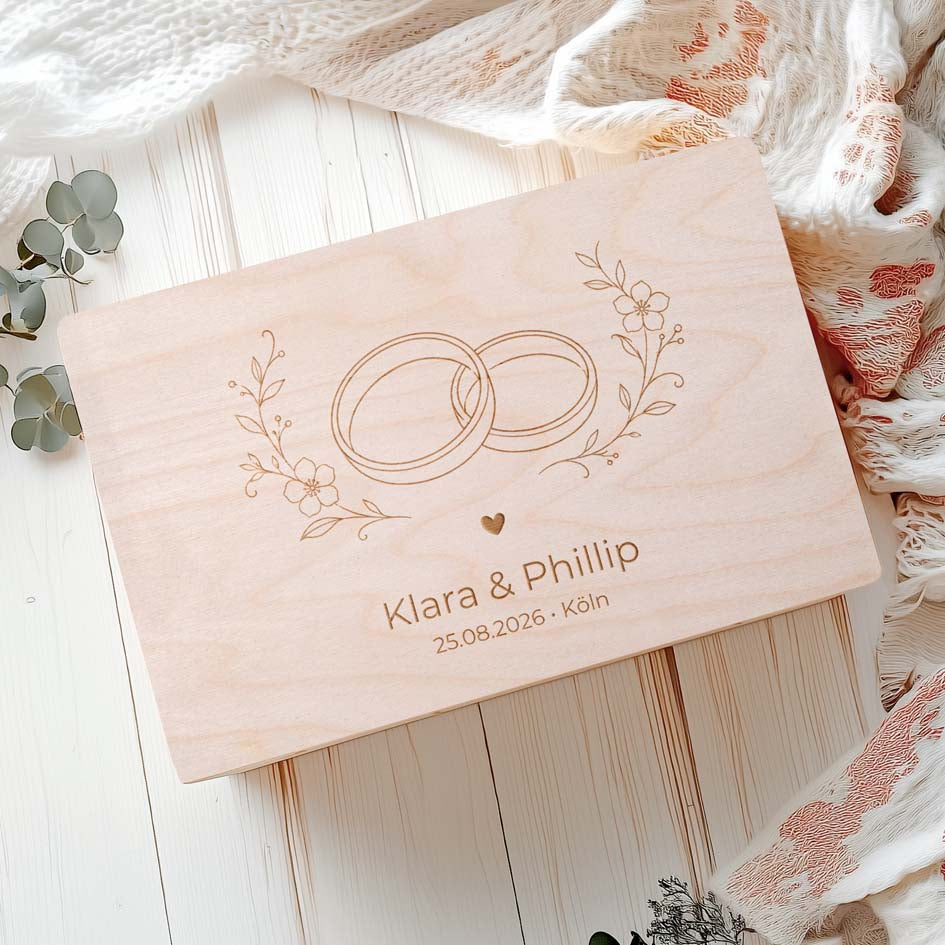 Erinnerungsbox Hochzeit Ringe Herzensprojekt Manufaktur