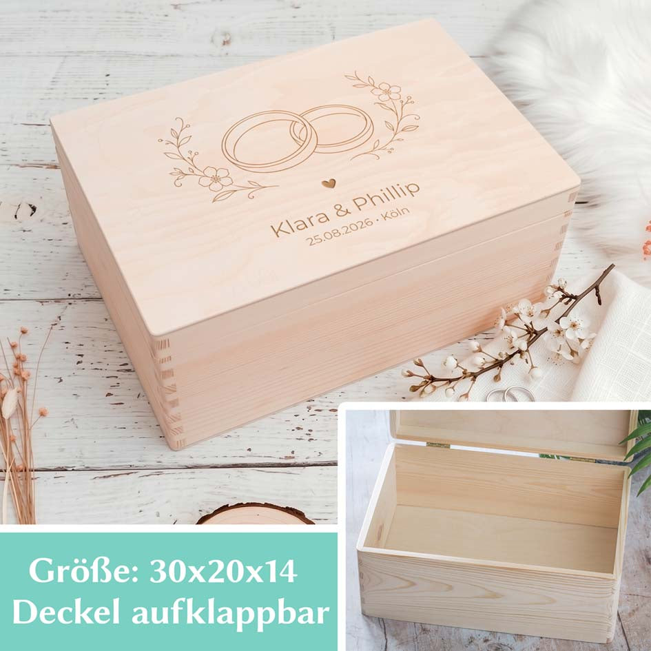 Erinnerungsbox Hochzeit Ringe Herzensprojekt Manufaktur