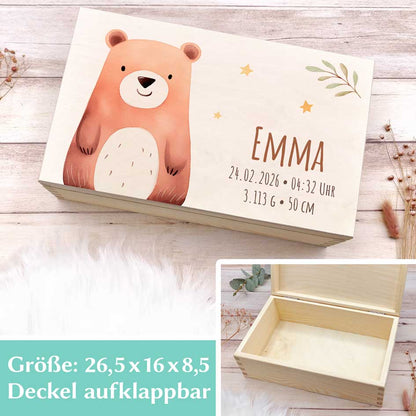 Erinnerungskiste zur Geburt "Bär" Herzensprojekt Manufaktur