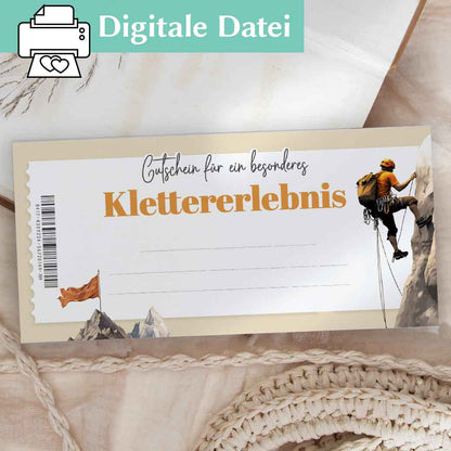 Klettern Gutschein Herzensprojekt Manufaktur