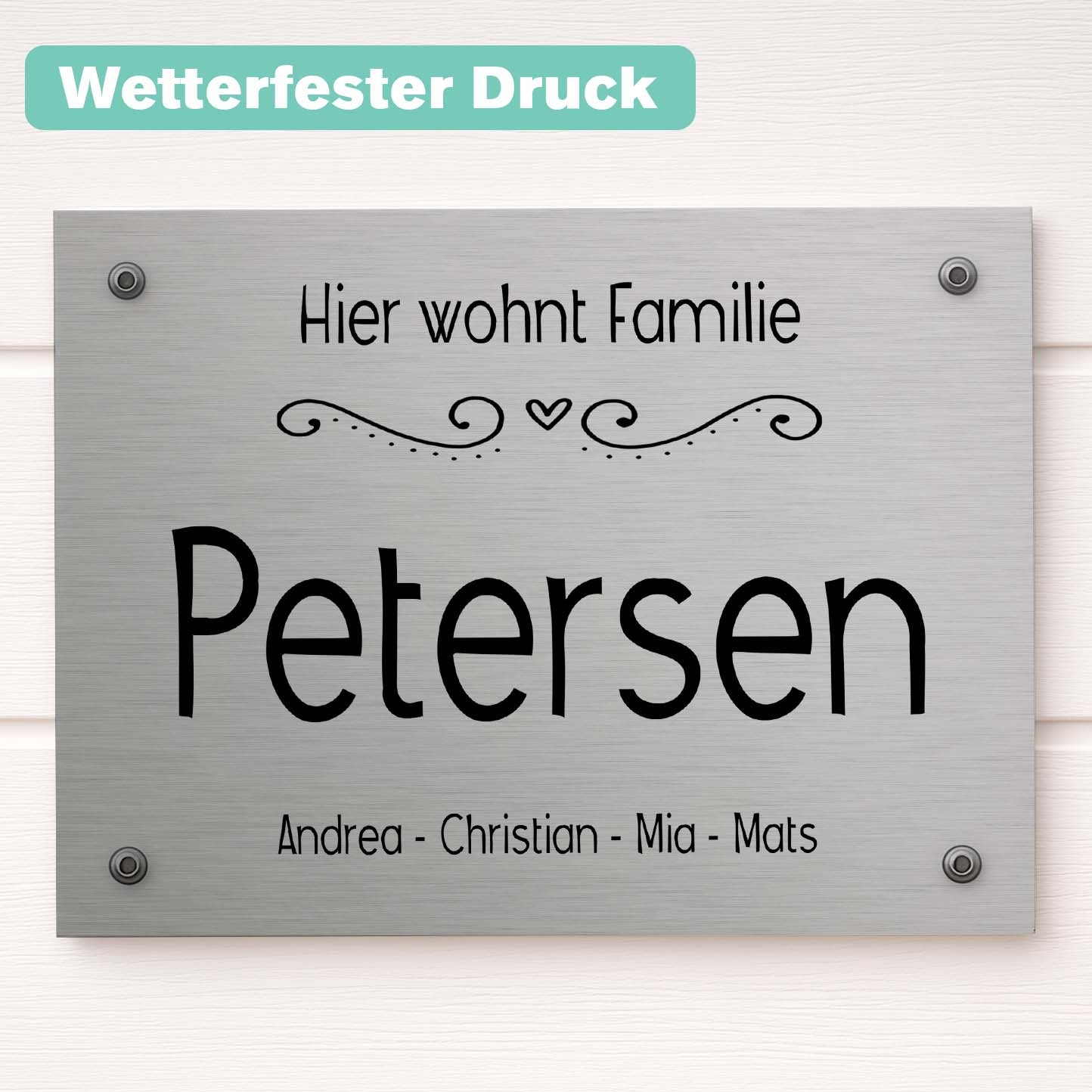 Familienschild Türschild Herzensprojekt Manufaktur
