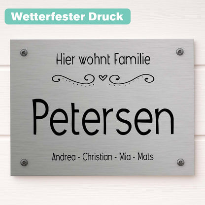 Familienschild Türschild Herzensprojekt Manufaktur