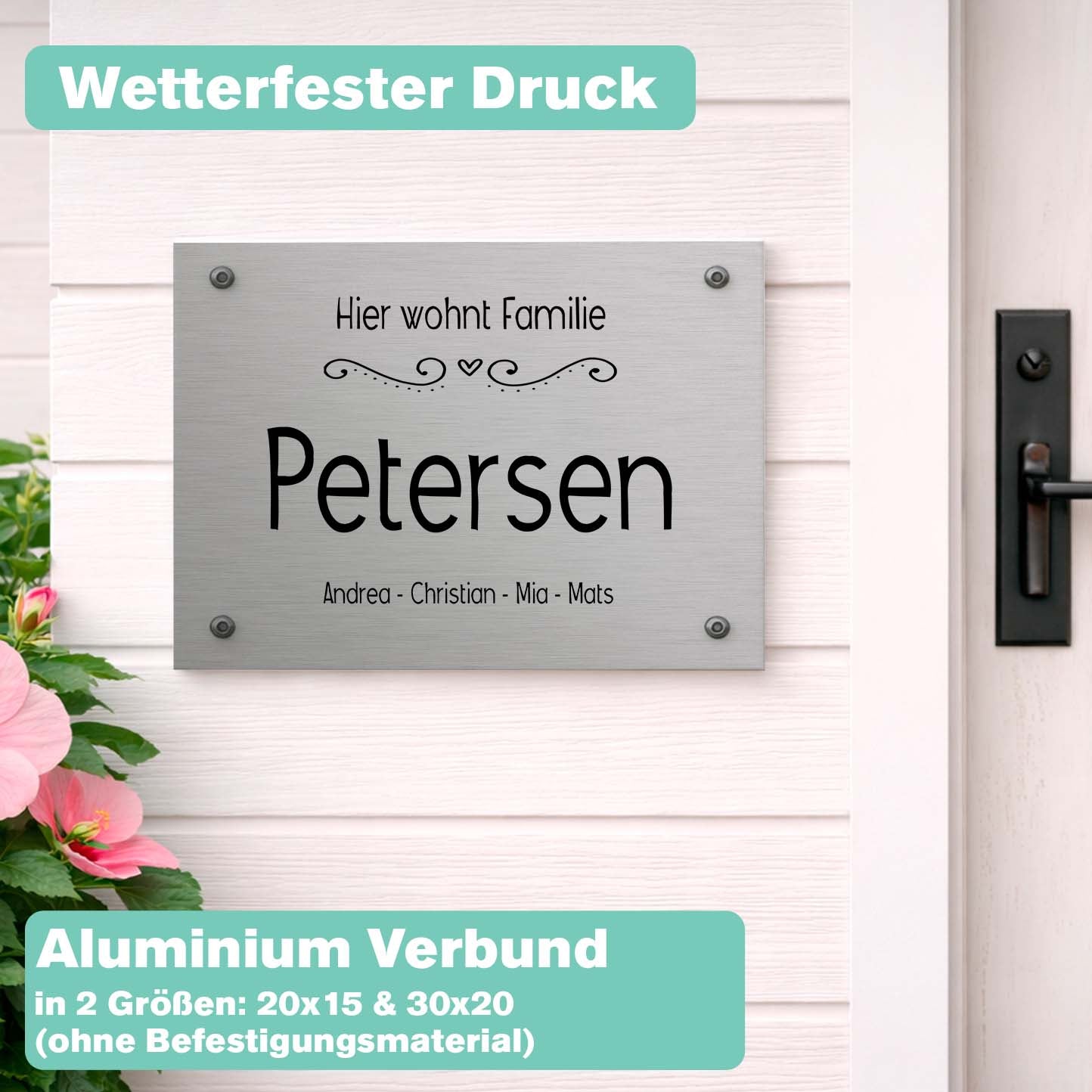 Familienschild Türschild Herzensprojekt Manufaktur