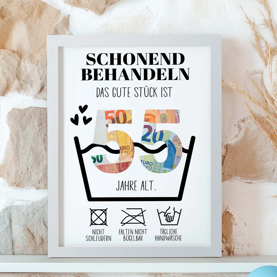 Geldgeschenk 55. Geburtstag im Rahmen merchOne