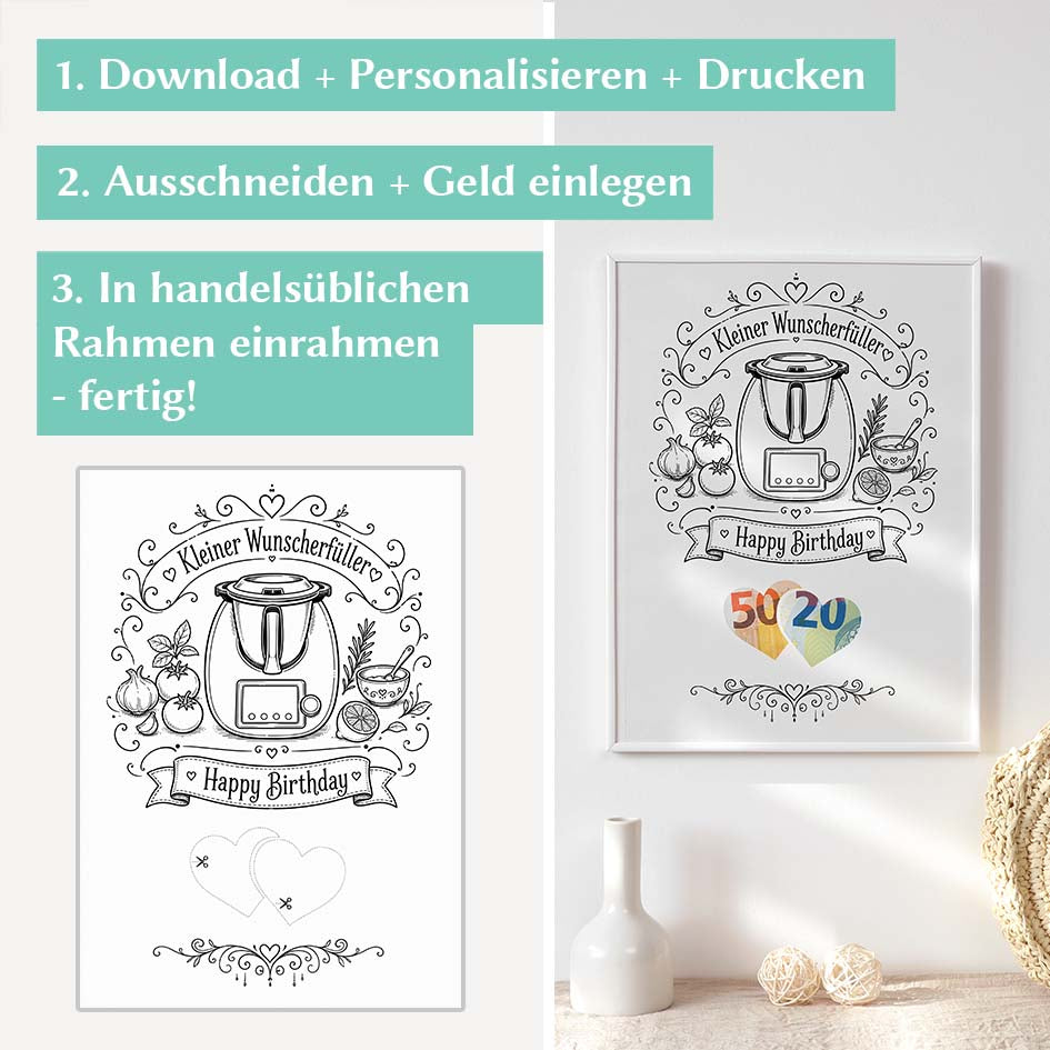 Geldgeschenk Küchenmaschine Herzensprojekt Manufaktur