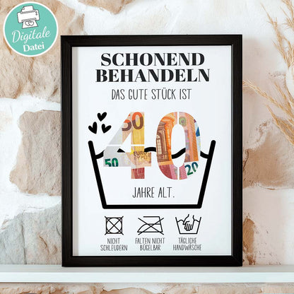 Geldgeschenk zum 40. Geburtstag Herzensprojekt Manufaktur