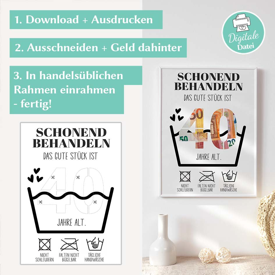 Geldgeschenk zum 40. Geburtstag Herzensprojekt Manufaktur