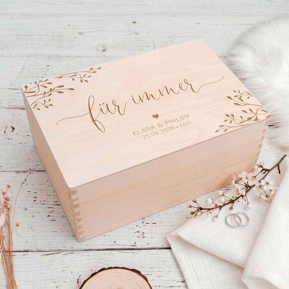 Hochzeitskiste Holz