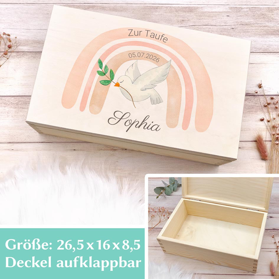 Erinnerungsbox Taufe Regenbogen Herzensprojekt Manufaktur
