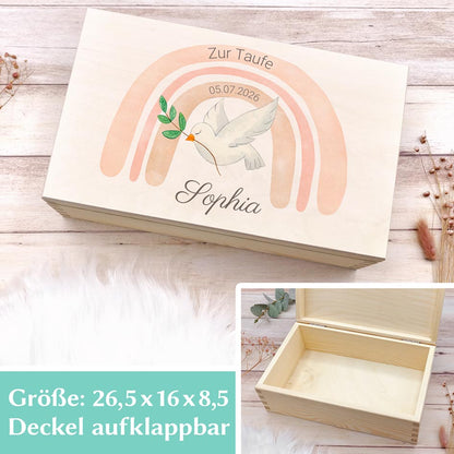 Erinnerungsbox Taufe Regenbogen Herzensprojekt Manufaktur