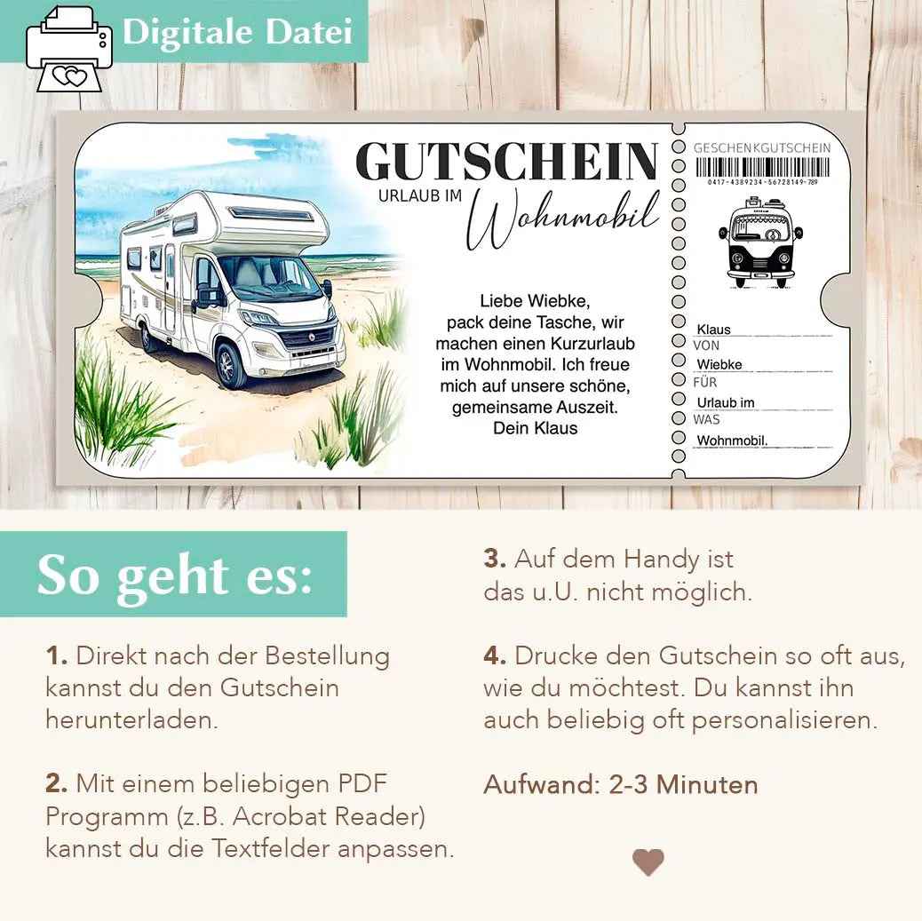Gutschein Wohnmobil