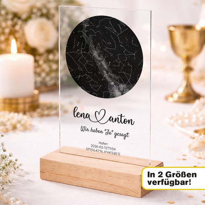 Hochzeitsgeschenk Sternenkarte Acryl Herzensprojekt Manufaktur