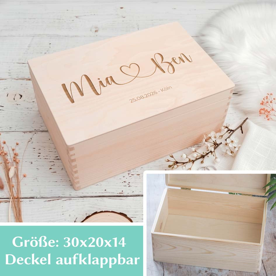 Holzkiste zur Hochzeit Herzensprojekt Manufaktur