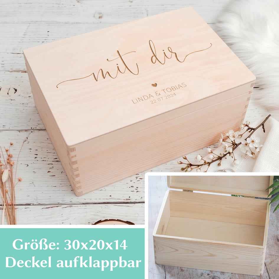 Holzkiste zur Hochzeit