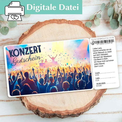Konzertgutschein Vorlage