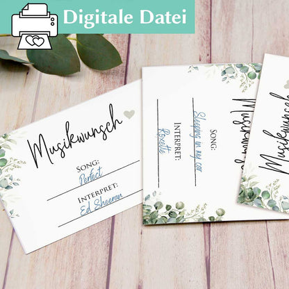 Musikwunschkarten Hochzeit Herzensprojekt Manufaktur
