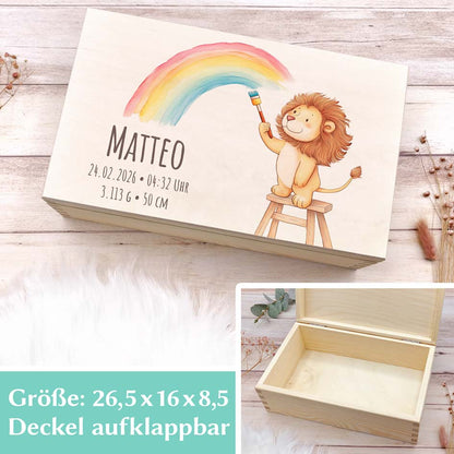 Personalisierte Erinnerungsbox Löwe Herzensprojekt Manufaktur