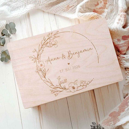 Personalisierte Holzbox Hochzeit