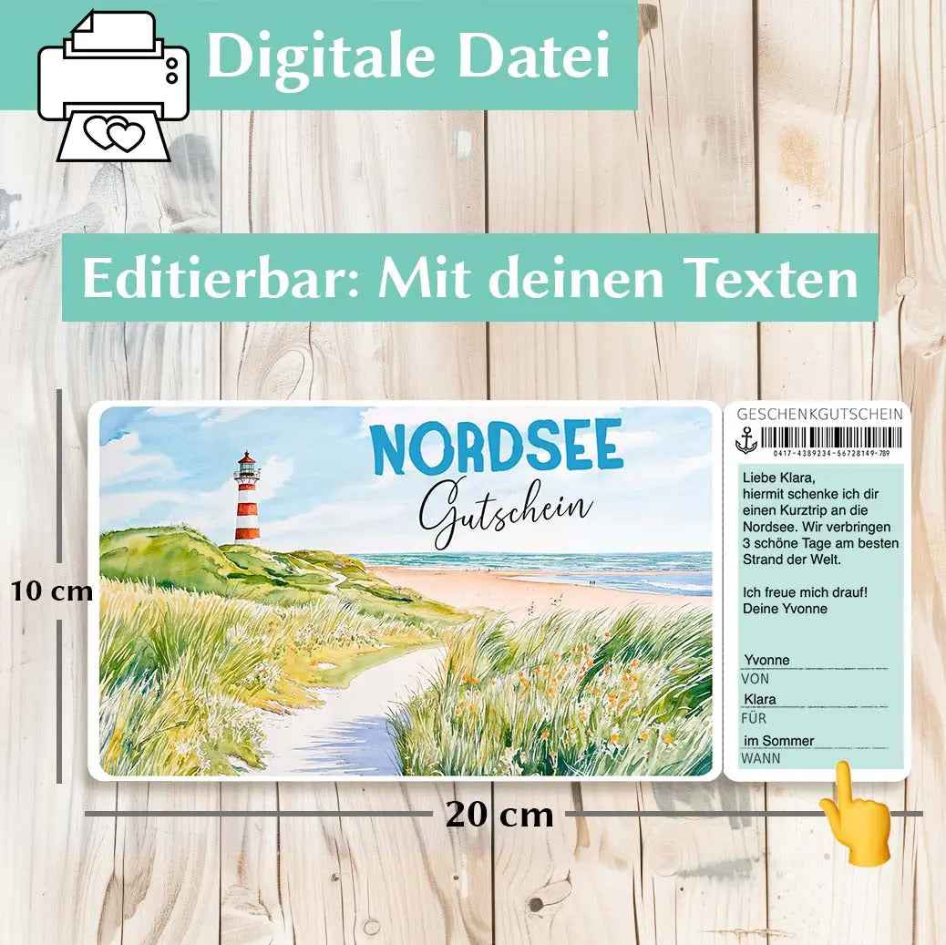 Reisegutschein Nordsee