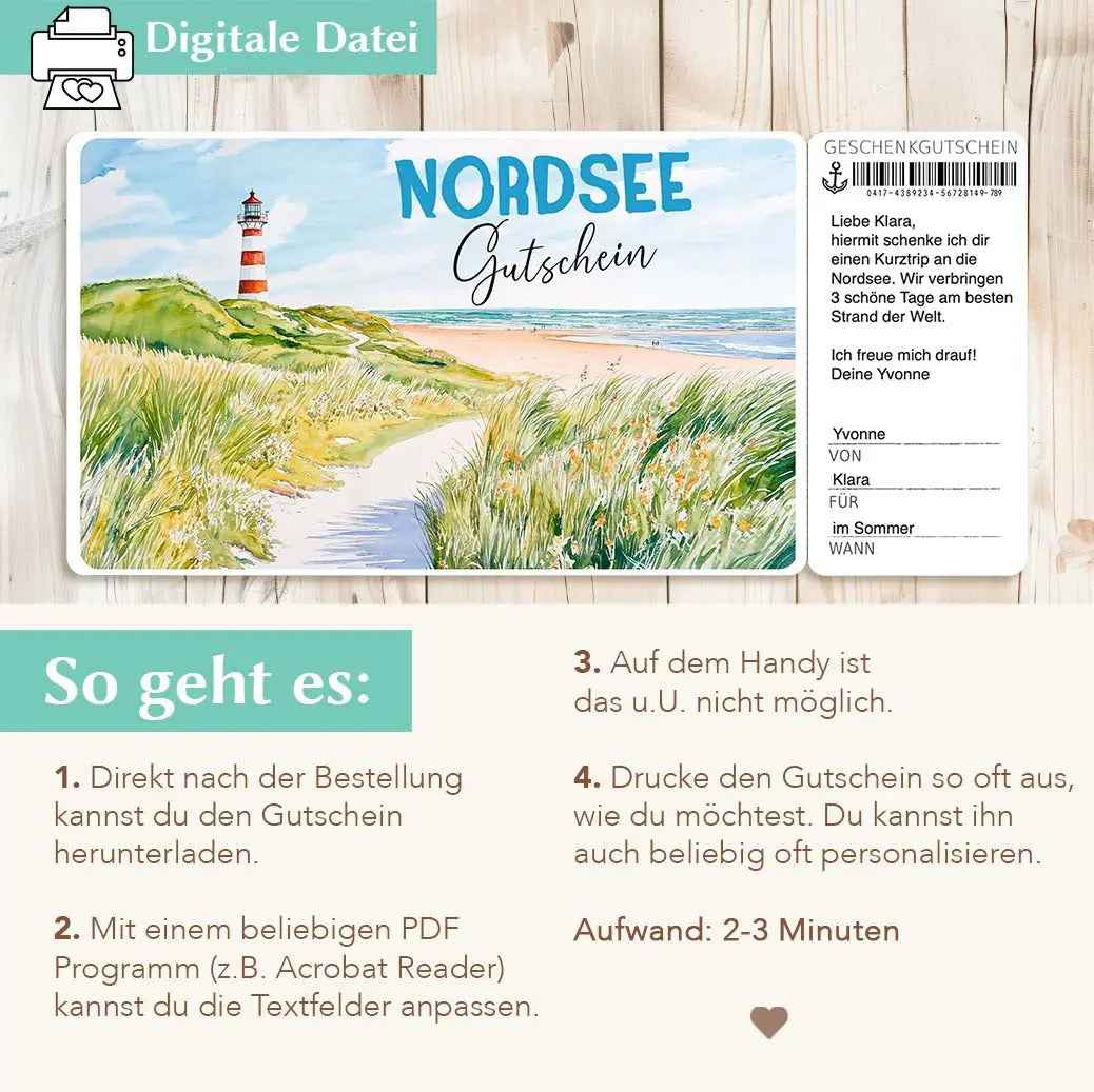 Reisegutschein Nordsee