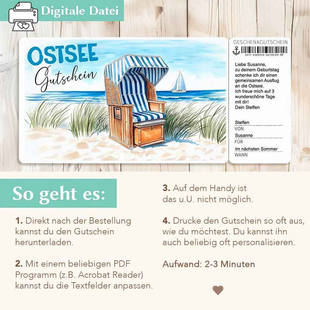 Reisegutschein Ostsee