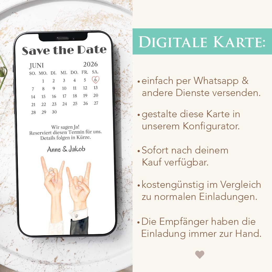 Save the Date Vorlage WhatsApp Herzensprojekt Manufaktur