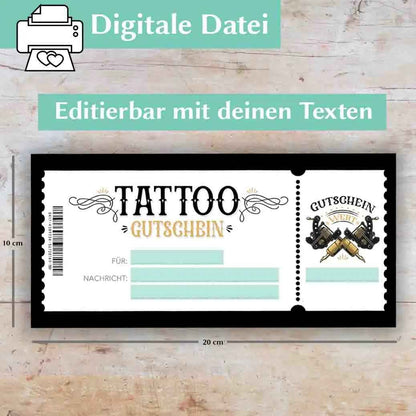 Tattoo Gutscheinvorlage