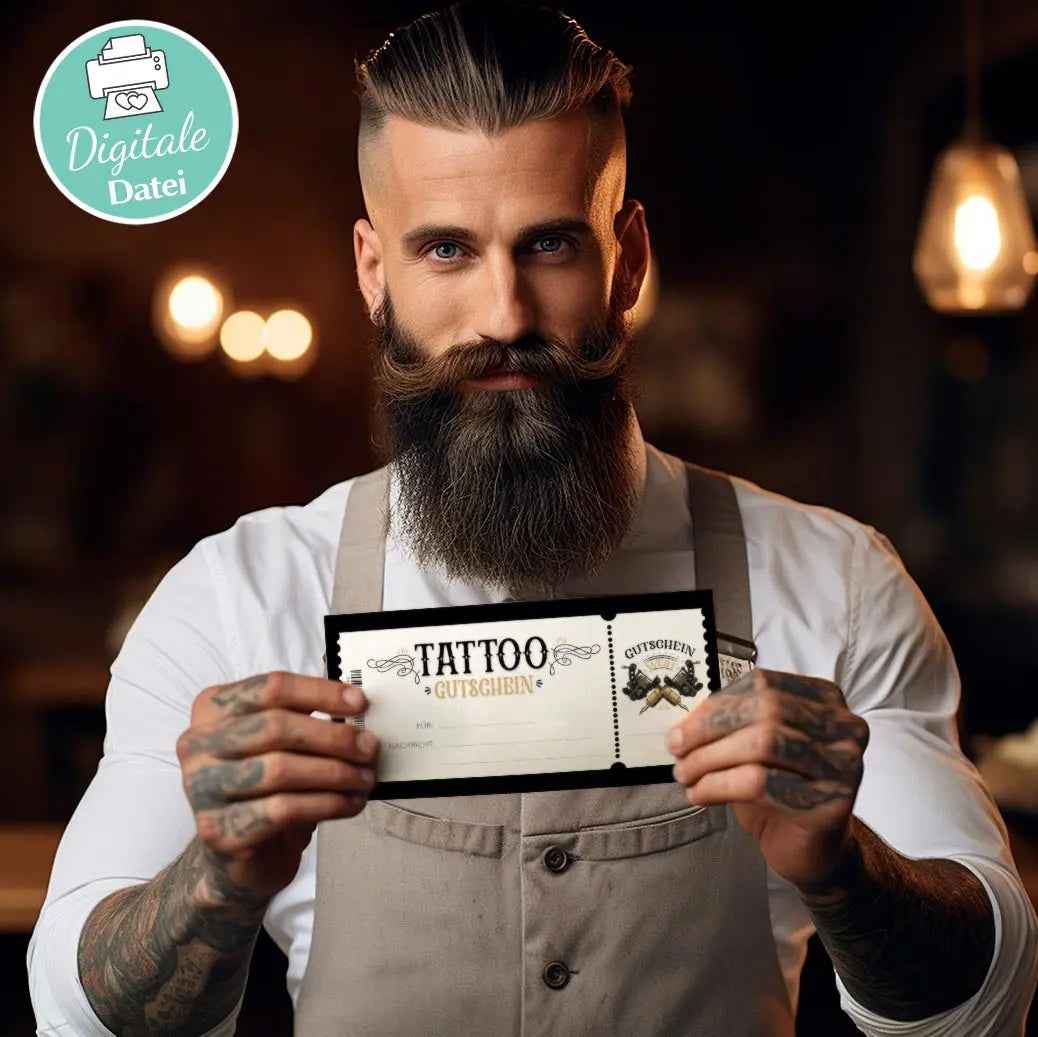 Tattoo Gutscheinvorlage