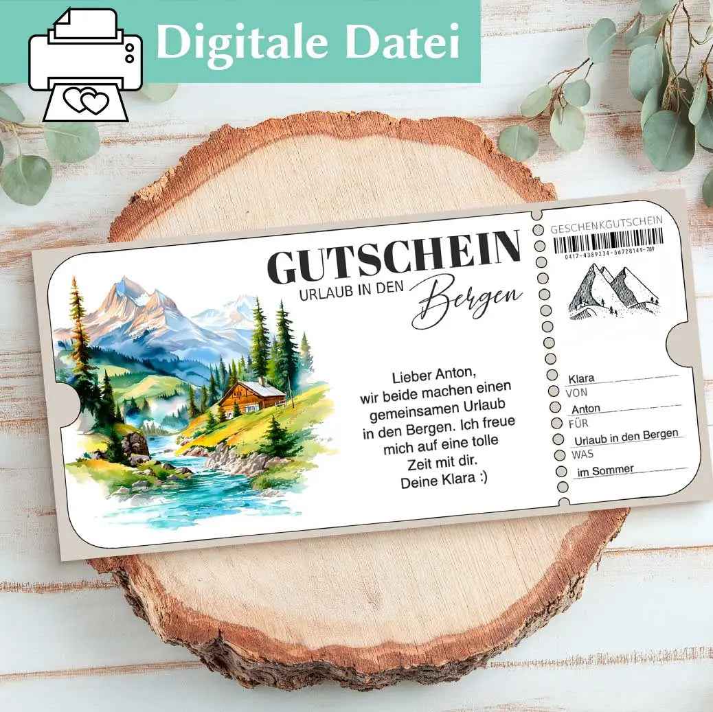 Urlaub Berge Gutschein
