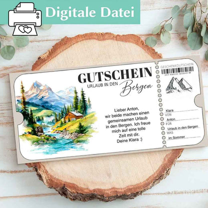 Urlaub Berge Gutschein