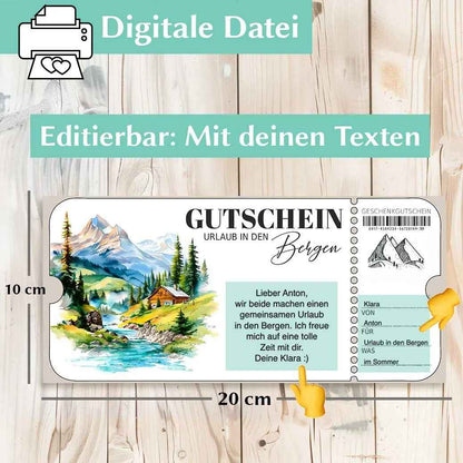 Urlaub Berge Gutschein
